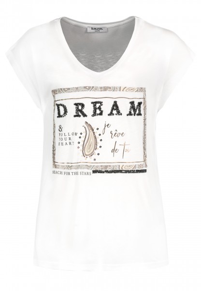 Sublevel Damen T-Shirt mit Motiv, White/Design 01
