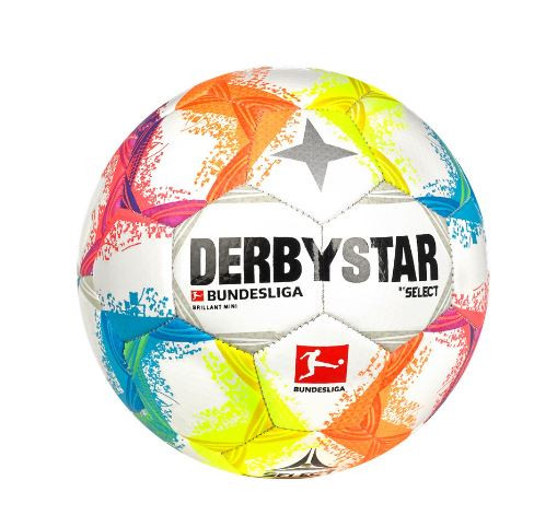 Derbystar BUNDESLIGA BRILLIANT MINI V22 Minifußball, Weiß/Bunt