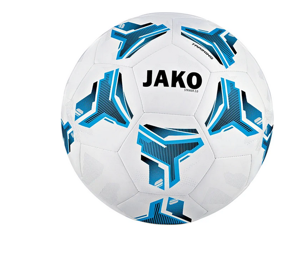 JAKO STRIKER 2.0 Unisex Trainingsball Gr 3, Weiß/Blau