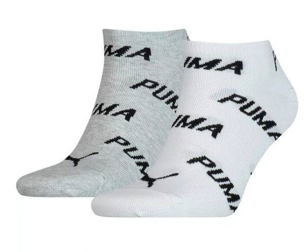 Puma BWT Unisex Sneakersocken 2er Pack, White/Grey/Black