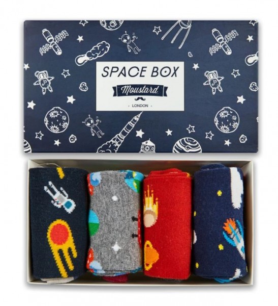 Moustard SPACE Unisex Socken-Box