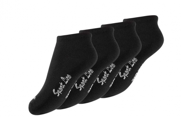 Sport Line Kinder Sneaker Socken 4P, Black
