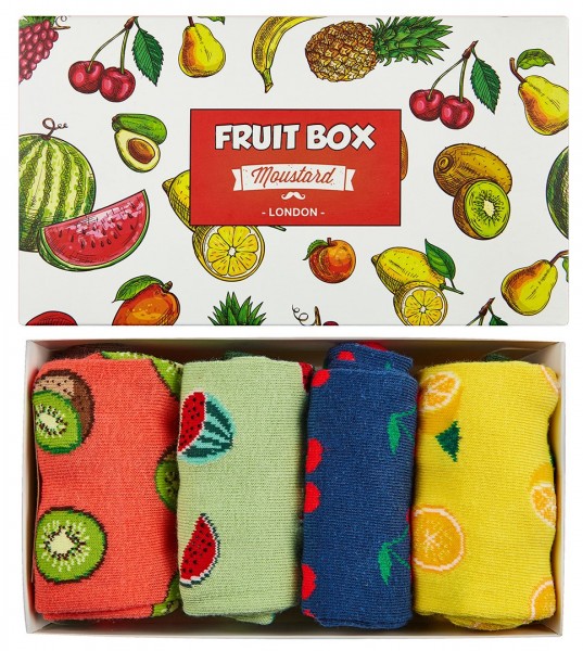 Moustard OBST Unisex Socken-Box, Multicolor