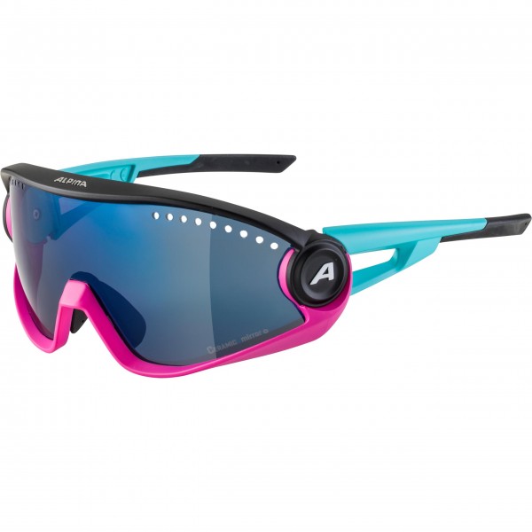 Alpina 5W1NG Unisex Sportbrille, Blue/Magenta/Black