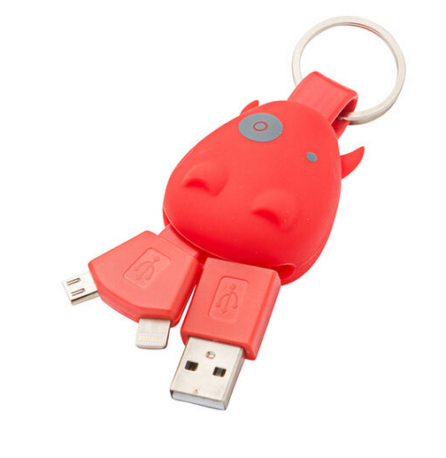 munkees® USB Mobiles Ladekabel Mikro-USB, Rot