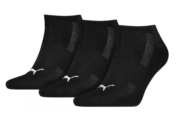 Puma CUSHIONED Unisex Sneakersocken 3er Pack, Black