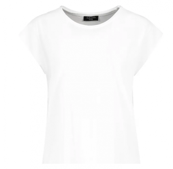 Sublevel BASIC Damen Rundhals T-Shirt, White