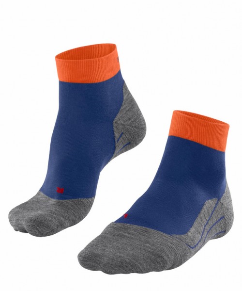 Falke RU4 SHORT Herren Running Socken, Blue/Orange
