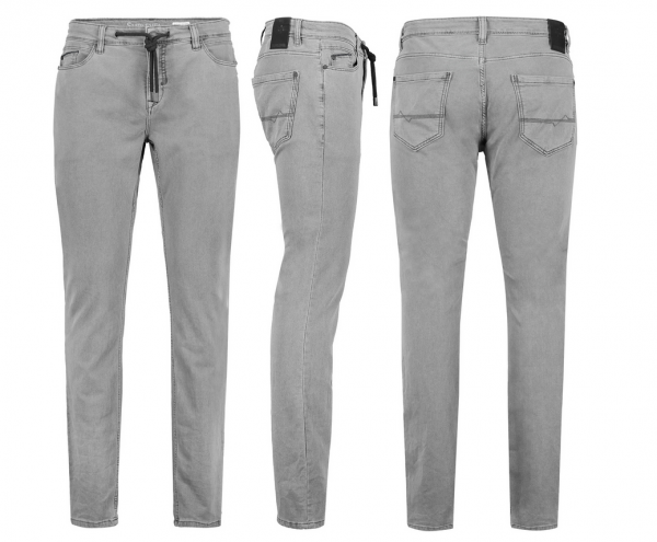 Sublevel Herren Jeans mit Kordel, Gürtelschlaufen, RV, Grey
