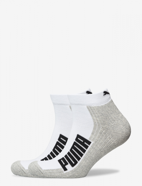 Puma CUSHIONED QUARTER Unisex Sneakersocken 2er Pack, White/Grey/Black