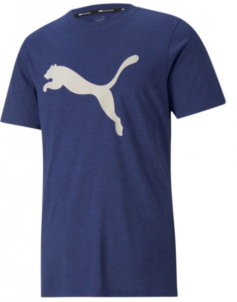 Puma HAETHER CAT Herren Trainings T-Shirt, Elektro Blue Heather