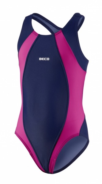 Beco Mädchen Schwimmanzug, Marine/Pink
